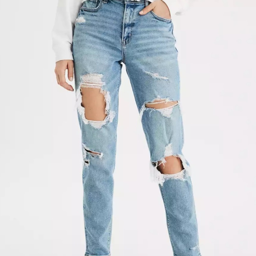 AE High Waisted Mom Jeans